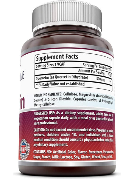 Amazing Formulas, Quercetin, 500 mg, 120 Veggie Capsules