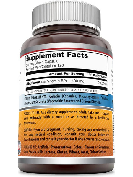 Amazing Formulas, Riboflavin, 400 mg, 120 Capsules
