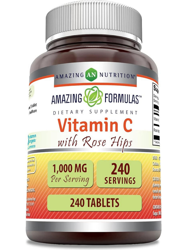 Amazing Formulas, Vitamin C with Rose Hips, 1000 mg, 240 Tablets