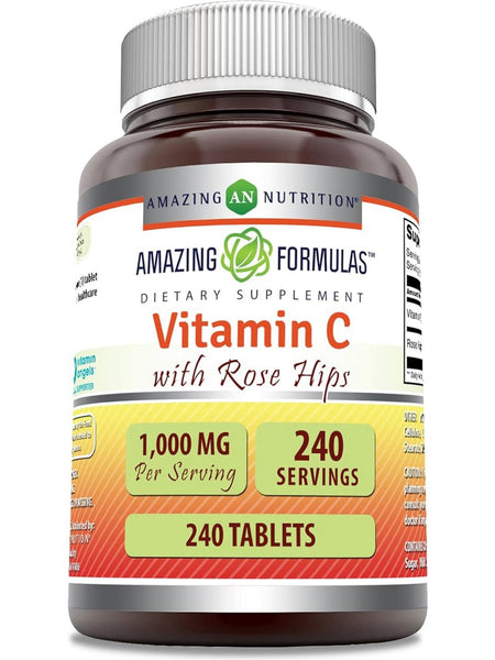 Amazing Formulas, Vitamin C with Rose Hips, 1000 mg, 240 Tablets