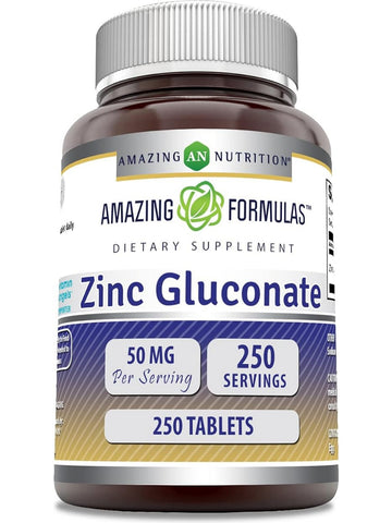 Amazing Formulas, Zinc Gluconate, 50 mg, 250 Tablets