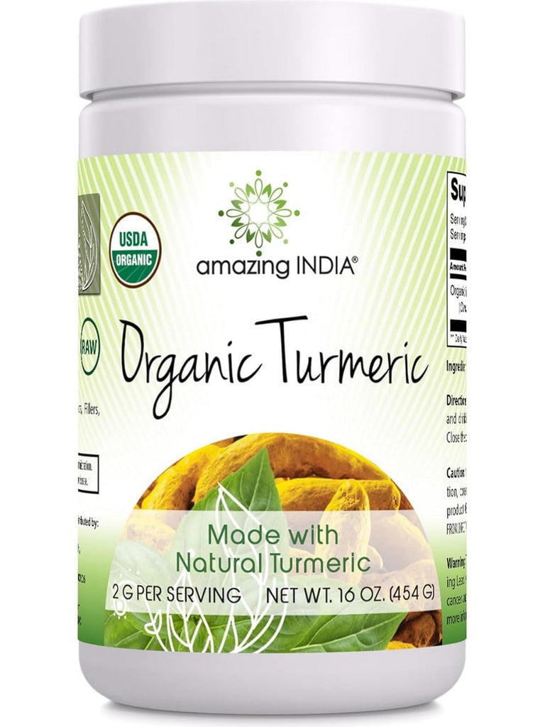 Amazing India, Organic Turmeric Powder, 16 oz
