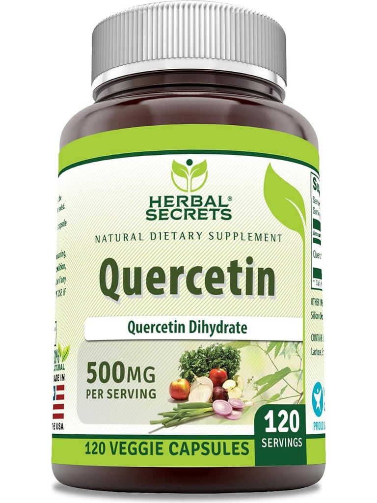 Herbal Secrets, Quercetin, 500 mg, 120 Veggie Capsules