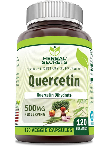 Herbal Secrets, Quercetin, 500 mg, 120 Veggie Capsules