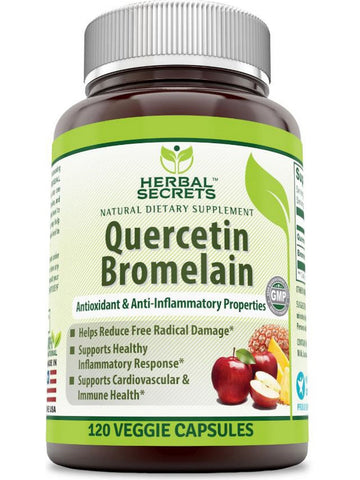 Herbal Secrets, Quercetin Bromelain, 800 mg, 120 Veggie Capsules
