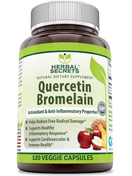 Herbal Secrets, Quercetin Bromelain, 800 mg, 120 Veggie Capsules