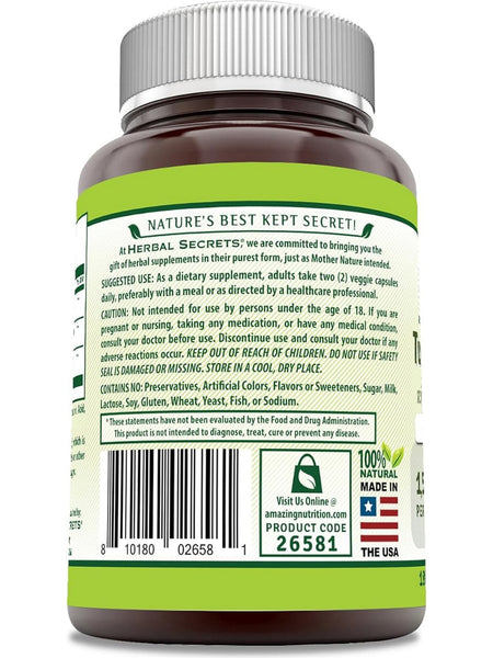 Herbal Secrets, Turmeric Curcumin with Bioperine, 1500 mg, 180 Veggie Capsules