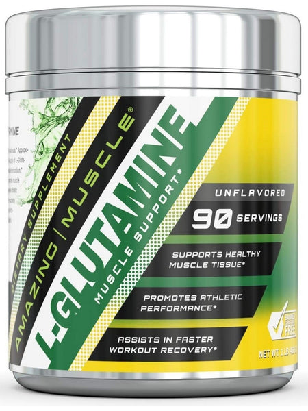 Amazing Muscle, L-Glutamine Powder, Unflavored, 1 lb