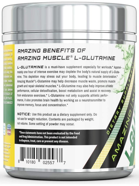 Amazing Muscle, L-Glutamine Powder, Unflavored, 1 lb