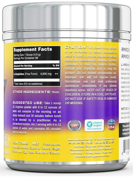 Amazing Muscle, L-Arginine, Unflavored, 1 lb