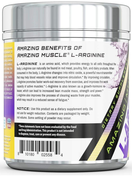 Amazing Muscle, L-Arginine, Unflavored, 1 lb
