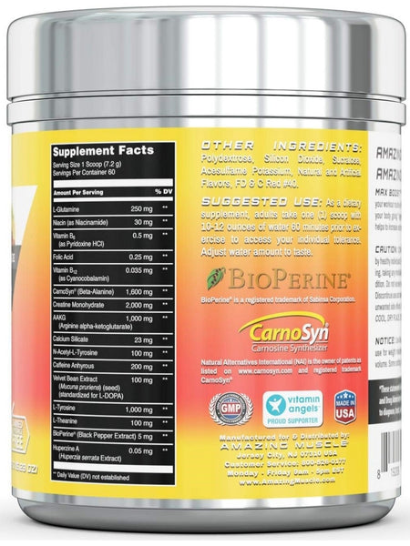 Amazing Muscle, Max Boost Ultimate Pre-Workout Formula, Cherry Lemonade, 15.23 oz