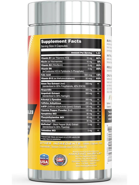 Amazing Muscle, Burn X, 90 Capsules