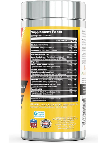 Amazing Muscle, Burn X-Treme, 120 Capsules