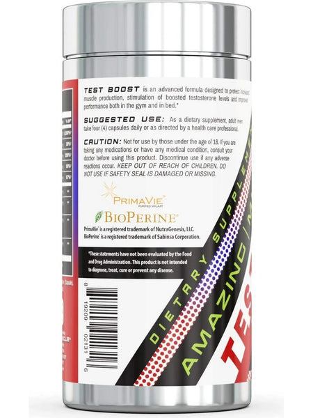 Amazing Muscle, Test Boost, Testosterone Support, 120 Capsules