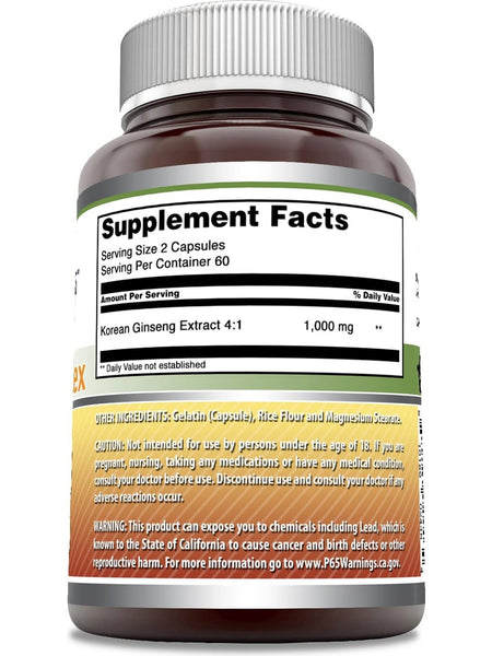 Amazing Formulas, Ginseng Complex, 1000 mg, 120 Capsules