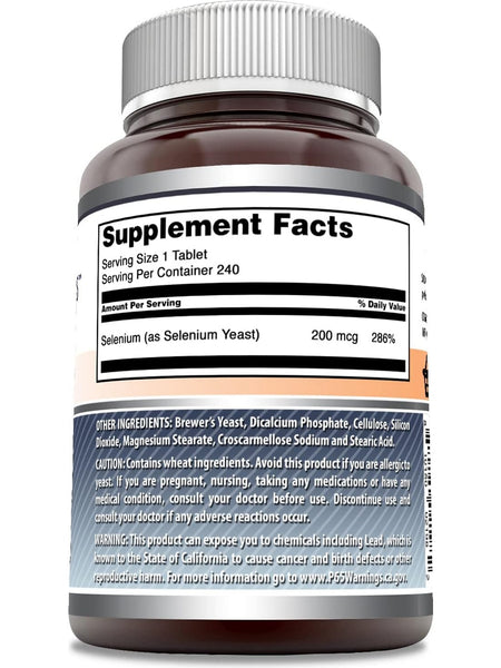 Amazing Formulas, Selenium, 200 mcg, 240 Tablets
