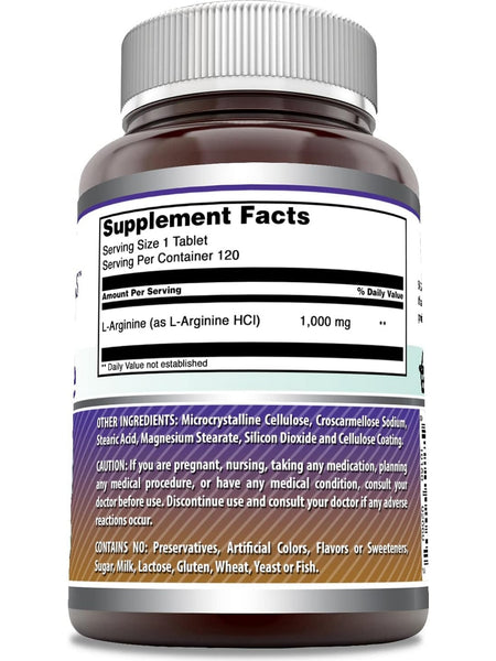 Amazing Formulas, L-Arginine, 1000 mg, 120 Tablets