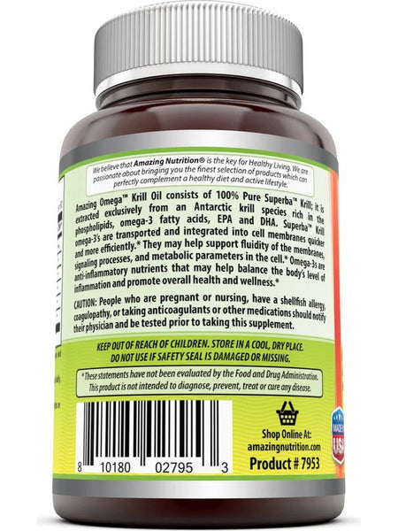 Amazing Omega, Krill Oil, 500 mg, 60 Softgels
