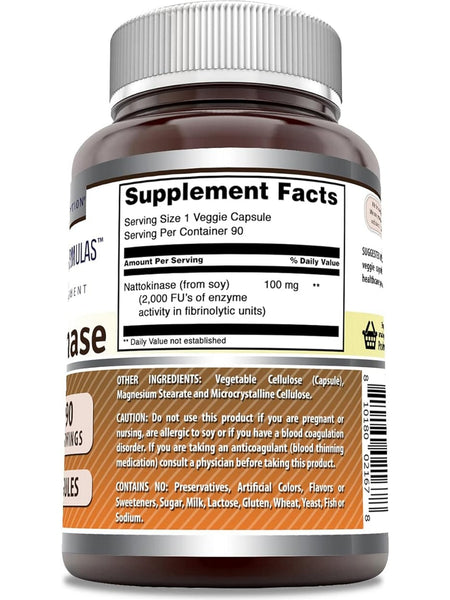 Amazing Formulas, Nattokinase, 100 mg, 90 Veggie Capsules