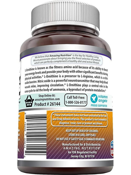 Amazing Formulas, L-Ornithine, 1500 mg, 120 Veggie Capsules