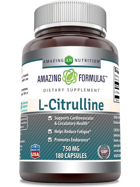 Amazing Formulas, L-Citrulline, 750 mg, 180 Capsules