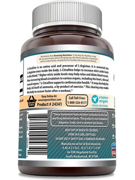 Amazing Formulas, L-Citrulline, 750 mg, 180 Capsules