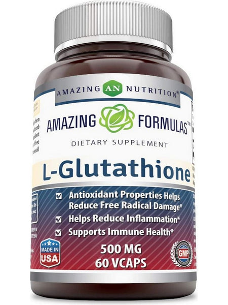 Amazing Formulas, L-Glutathione, 500 mg, 60 Veggie Capsules