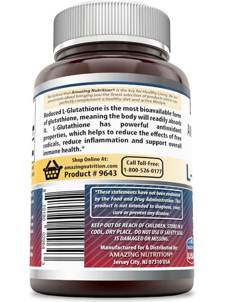 Amazing Formulas, L-Glutathione, 500 mg, 60 Veggie Capsules