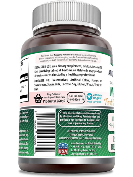 Amazing Formulas, Melatonin Fast Dissolving Tablets, 10 mg, Citrus Flavor, 120 Tablets