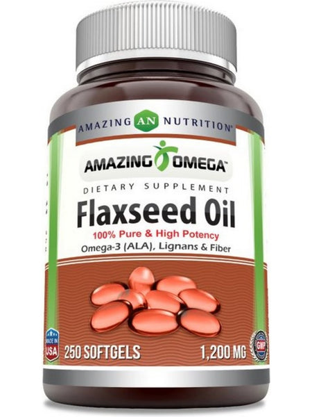 Amazing Omega, Flaxseed Oil, 1200 mg, 250 softgels