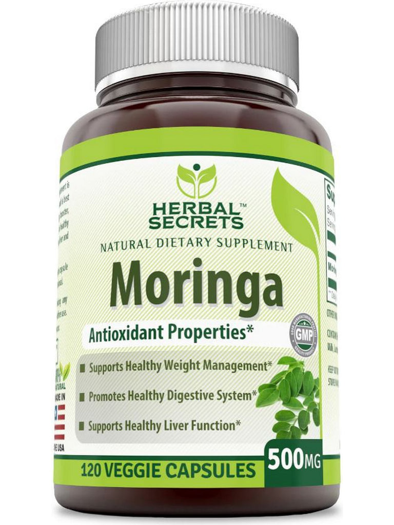 Herbal Secrets, Moringa, 500 mg, 120 Veggie Capsules