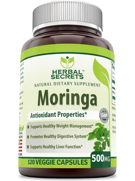 Herbal Secrets, Moringa, 500 mg, 120 Veggie Capsules