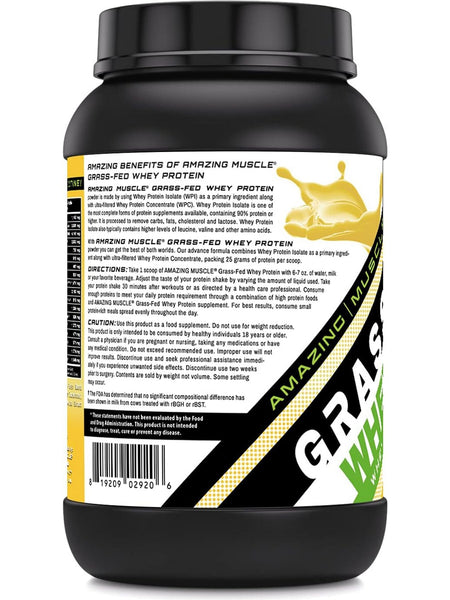 Amazing Muscle, Grass-Fed Whey Protein, Banana, 2 lbs