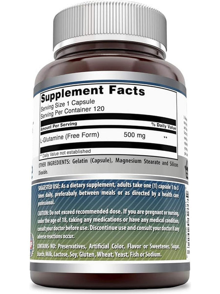 Amazing Formulas, L-Glutamine, 500 mg, 120 Capsules
