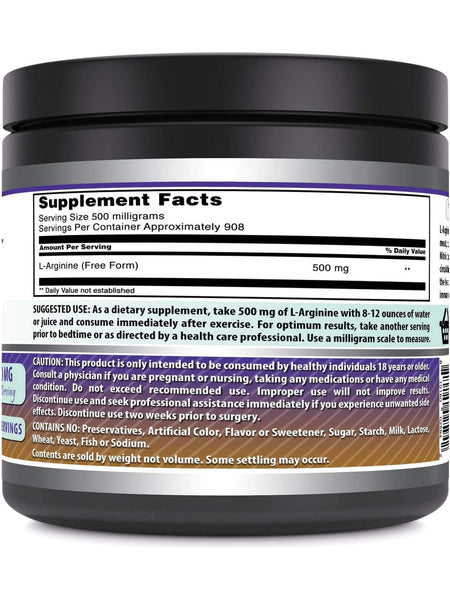 Amazing Formulas, L-Arginine, 500 mg, 1 lb
