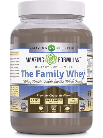 Amazing Formulas, The Family Whey, Premium Chocolate Flavor, 2 lbs