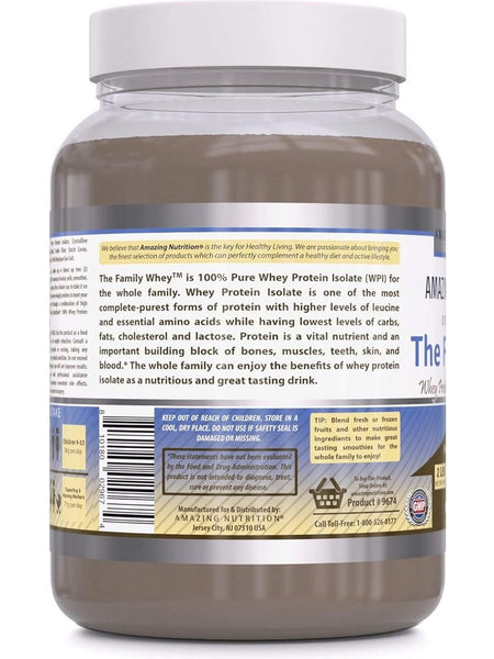 Amazing Formulas, The Family Whey, Premium Chocolate Flavor, 2 lbs