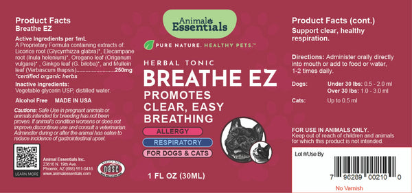 Animal Essentials, Breathe EZ, 1 oz
