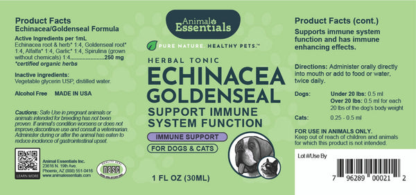 Animal Essentials, Echinacea/Goldenseal, 1 oz