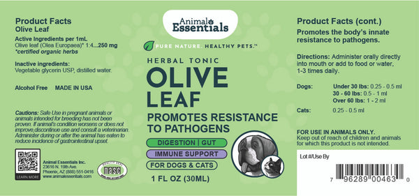 Animal Essentials, Olive Leaf, 1 fl oz