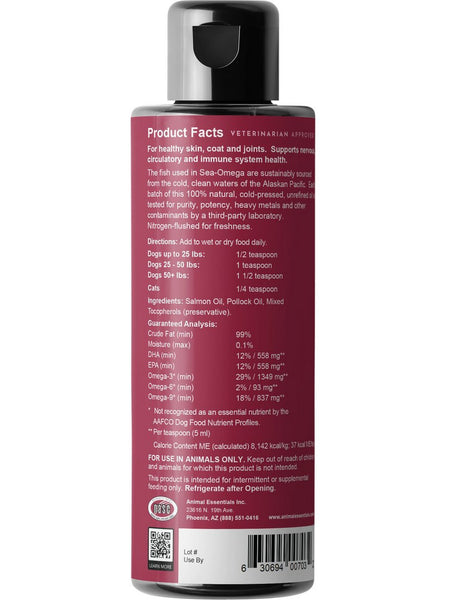 Animal Essentials, Sea-Omega Salmon Pollock Fish Oil, 8.5 fl oz