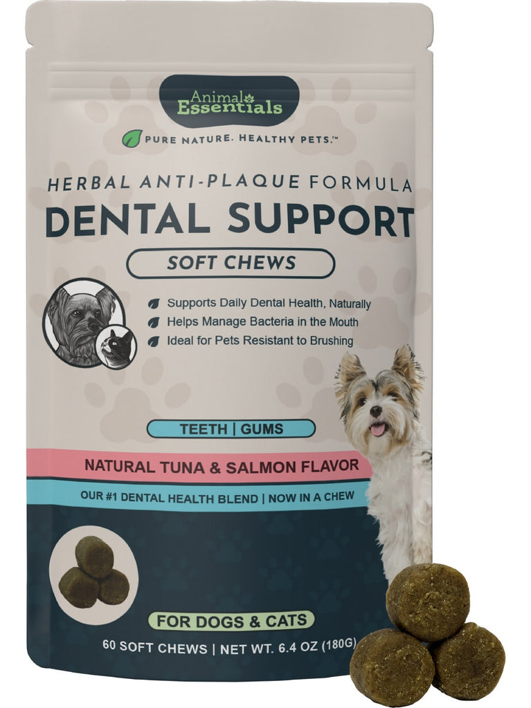 Animal Essentials, Dental Support, Natural Tuna and Salmon, 60 Soft Chews