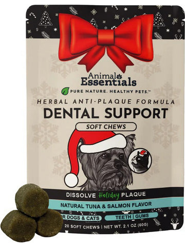Animal Essentials, Dental Support, Natural Tuna and Salmon, 20 Soft Chews