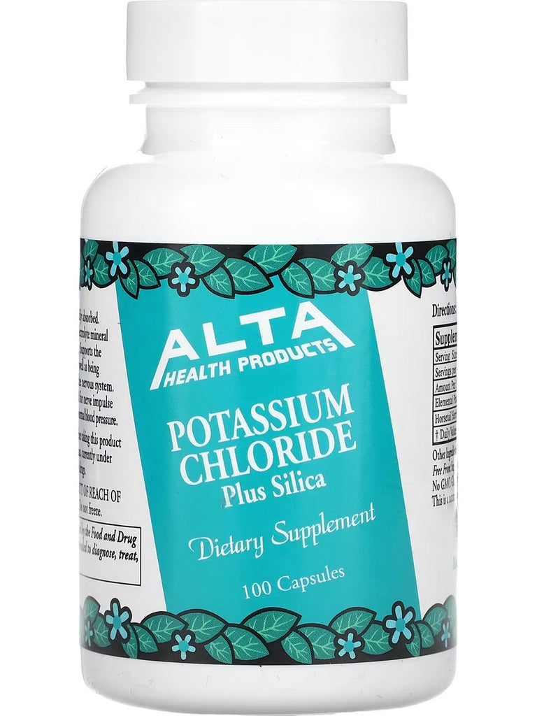 Alta Health Products, Potassium Chloride Plus Silica, 100 Capsules