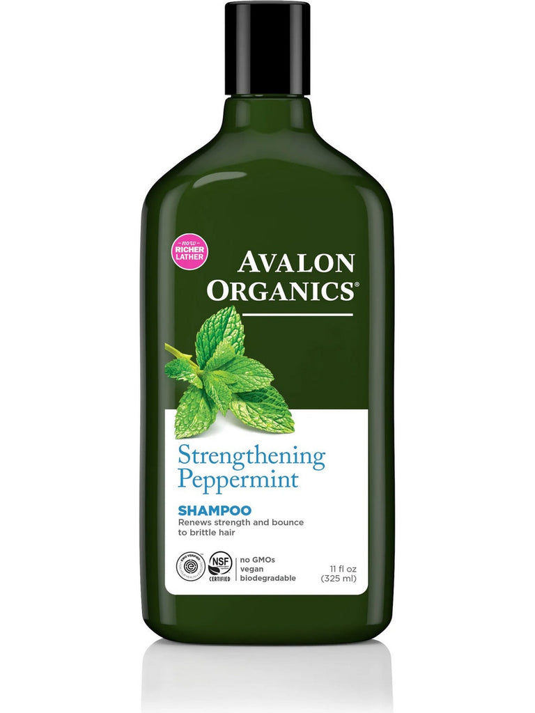 Avalon Organics, Strengthening Peppermint Shampoo, 11 fl oz