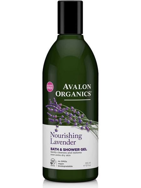 Avalon Organics, Nourishing Lavender Bath & Shower Gel, 12 fl oz