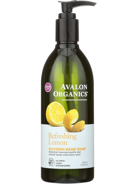Avalon Organics, Refreshing Lemon Glycerin Hand Soap, 12 fl oz