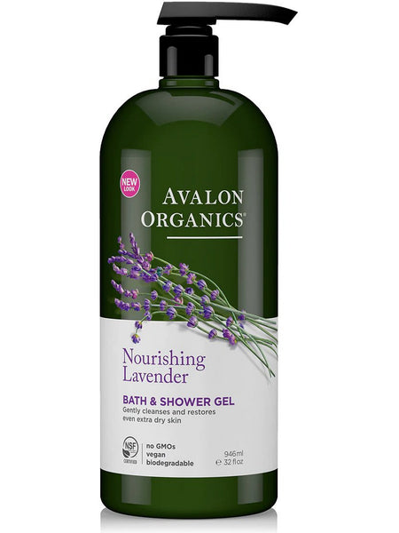 Avalon Organics, Nourishing Lavender Bath & Shower Gel, Value Size, 32 oz