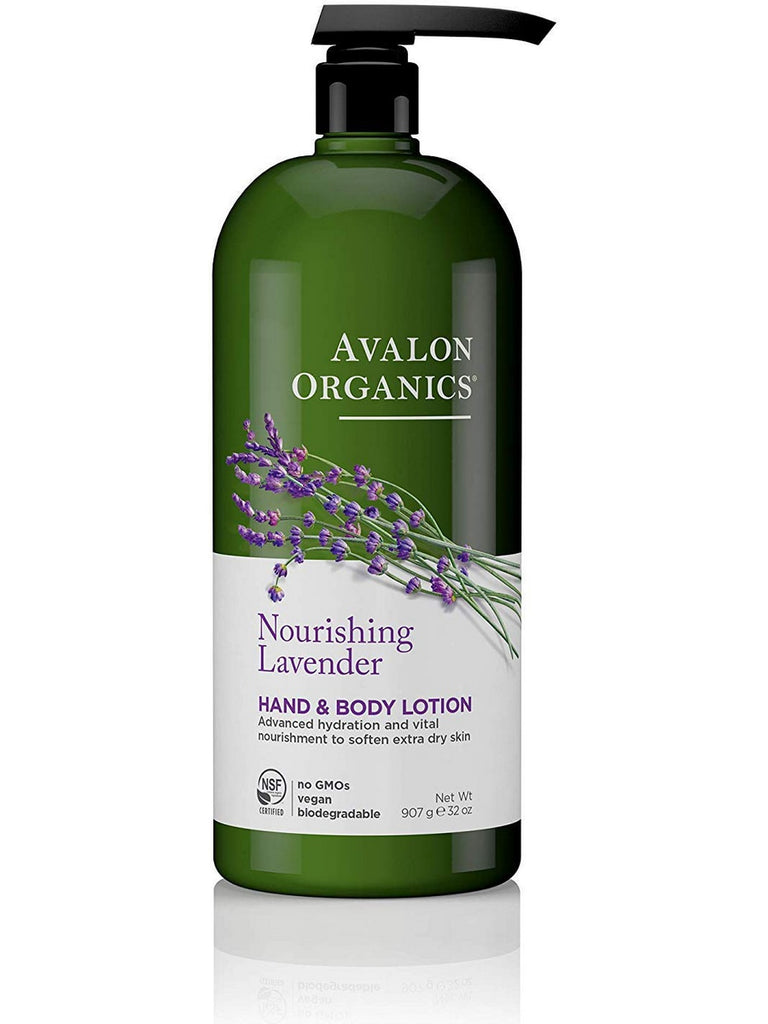 Avalon Organics, Nourishing Lavender Hand & Body Lotion, Value Size, 32 oz